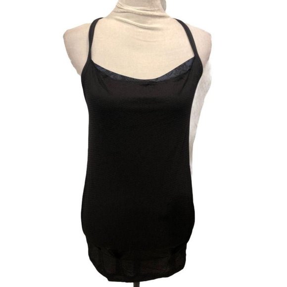 lululemon CYB Tank Black Paisley Inkwell Yoga Size 6 Womens Gym Athletic Ladies